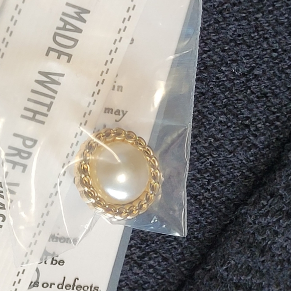 Nanette Lepore Heart Print Cardigan Black White Pearl Button XL Romantic Chic - Picture 6 of 17